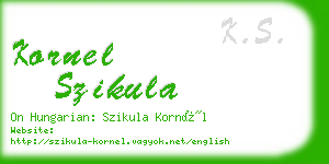 kornel szikula business card